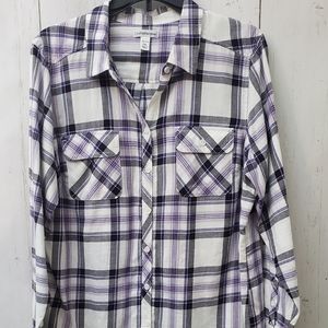 Croft & Barrow Button Down Blouse (PXL)